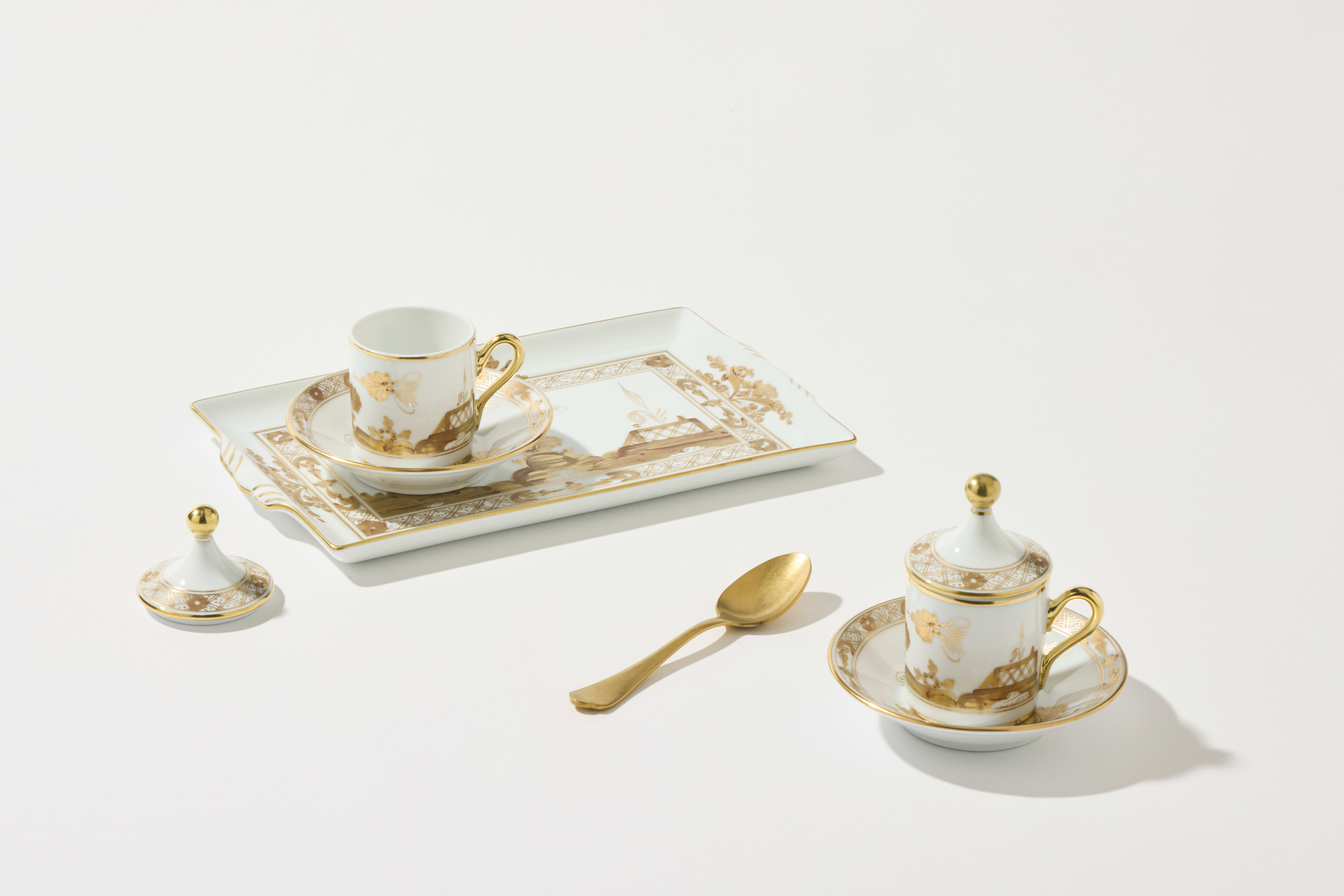 ESPRESSO SET FOR TWO WITH TRAY | GINORI 1735 ESPRESSO SET FOR TWO WITH TRAY | GINORI 1735